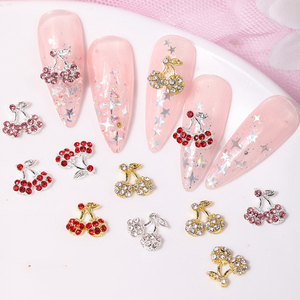 Venta al por mayor colorido 3D lujo cereza Rhinestone uñas suministros encantos a granel cristal diamante decoración de uñas para manicura arte - Product Image 4