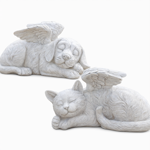 Etechan Garten-Hundestatue Engel Haustier-Gedenkfigur aus Harz für den Außenbereich - Product Image 2
