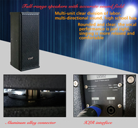 Sistema de Sonido Line Array Activo LV502, Altavoces para Conciertos, Cajas Acústicas Frontales con Malla, Calidad Profesional