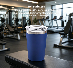 <span class=keywords><strong>Mug</strong></span> à café en acier inoxydable 304 de 12 oz, tasse à eau isotherme sous vide, thermos portable créatif pour enfants, bureau, entreprise, vente en gros - Product Image 3