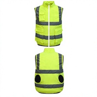 Gilet Réfléchissant Homme Femme Extérieur Classe ANSI Sans Ventilateur Rechargeable Vêtement Rafraîchissant Été Protection Contre la Chaleur