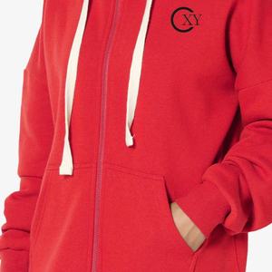 Sweat-shirt unisexe OEM 400 g/m² avec poches zippées en coton polaire Impression de logo personnalisé Sweat-shirt unisexe chaud sans cordon de serrage pour l'hiver - Product Image 5