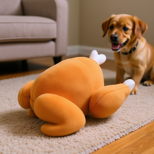 Peluche de Pollo Asado de 26 cm para Mascotas, Animal de Peluche Suave - Product Image 3