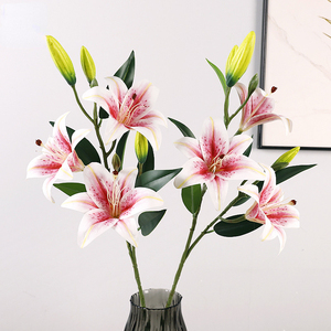 Lys artificiel à tige unique imprimé en 3D <span class=keywords><strong>Tatex</strong></span> pour la décoration de la maison, de l'hôtel, des arrangements floraux de mariage - Product Image 1