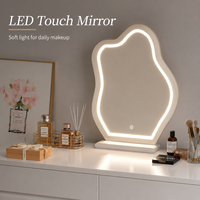 Ensemble de coiffeuse moderne blanche en gros avec miroir éclairé et tiroirs de rangement