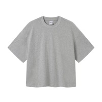 T-shirts personnalisés surdimensionnés et courts pour hommes, coupe décontractée, 100 % coton, coupe boxy, t-shirts épais