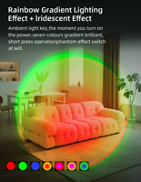 Lampe d'ambiance RGB multicolore transfrontalière à dégradé, contrôle intelligent de la lumière, détection de présence humaine, petite veilleuse magnétique
