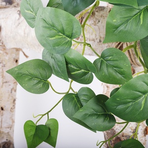 Plantes artificielles en feuilles de pothos dorées, plantes suspendues pour la décoration murale de la maison et du bureau, vente en gros d'usine - Product Image 6