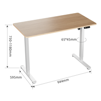Bureau Ergonomique S11 Monomoteur de Haute Qualité pour Position Assise et Debout, Bureau Informatique Réglable en Hauteur