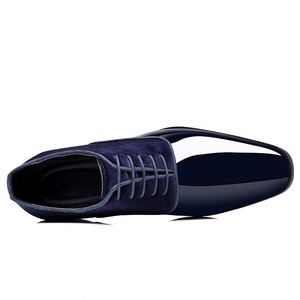 Chaussures de ville de luxe haut de gamme pour homme, carrées, légères, basses, en daim britannique et cuir PU respirant, pour mariage, marié et soirée - Product Image 6