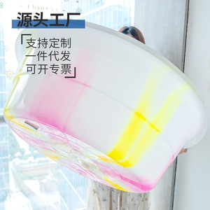 Lavabo Redondo de Plástico Grueso Extra Grande para Uso Doméstico, Lavado de Verduras, Lavandería, Baño de Bebés y Estudiantes - Product Image 1