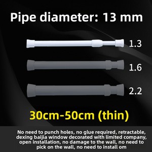 <span class=keywords><strong>Tringle</strong></span> à <span class=keywords><strong>rideau</strong></span> de porte rétractable sans perçage pour douche vêtements séchage cuisine suspendu garde-robe <span class=keywords><strong>Support</strong></span> poteaux à rideaux accessoire - Product Image 5