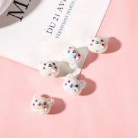Pendentifs Perles en Acrylique UV Brillant Motif Tête d'Ours Mignon Certifiés AIGS CN pour Stylo ou Porte-clés
