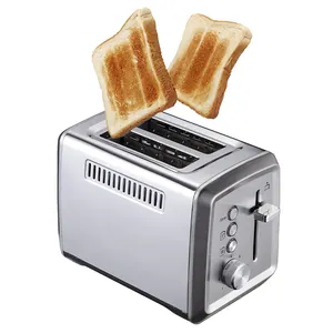 Roestvrijstalen Machine Automatisch Pop-Up Elektronische Broodrooster Pop-Up Sandwich Broodrooster Met Dubbele Sleuf Goedkope Multifunctionele T