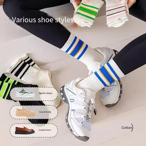 Free Design Custom High-End Crew Yoga <b>Socks</b> – Non-Slip <b>Grips</b> Breathable Cotton Ribbon Lace Style OEM/ODM Service - Product Image 6