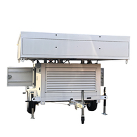 ANJ ANJ6130 Anhängbare Mobile Lichtturm-Plattform, Solarbetrieben DC 24V IP66 LED 5000K Tageslicht 60° Abstrahlwinkel für Bau und Notfälle