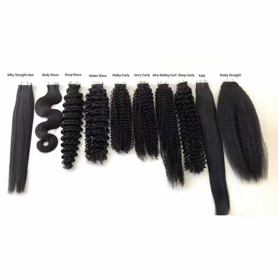 Fita Por Atacado No Cabelo Extensões De Cabelo Natural Humano De 24 Polegadas Remy Virgem 100 Extensões De Cabelo Reto Remy Humano