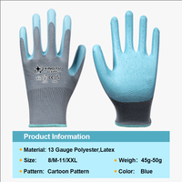 Gants de travail industriels XINGYU en polyester 13 jauges avec revêtement en latex, gants de jardinage de protection, gants de sécurité avec revêtement en latex