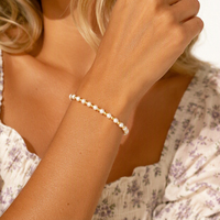 Bracelet de perles baroques irrégulières en eau douce, design original élégant français, bracelet entièrement en perles, bijoux de chaîne pour la main