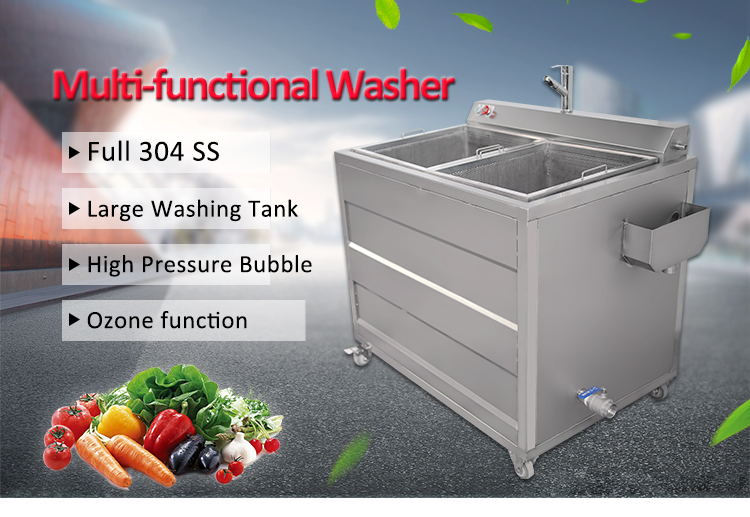 JY-1000 Air bubbles fruit and vegetable washing cleaning machine for restaurant