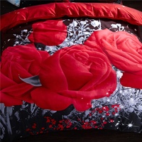 Parure de lit impression 3D à motif Floral, vente en gros, housse de couette et taies d'oreillers, 100% Polyester