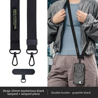 Étui de téléphone à bandoulière en PC avec support magnétique dissimulé et design 3D pour iPhone 17 Pro Max, avec cordon anti-chute