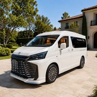 Kit intérieur et extérieur Toyota HiAce avec éclairage d'ambiance, pièces en fibre de carbone pour la modification de minivan de luxe