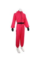 Halloween hommes coréen drame TV film et jeu Cosplay Costume adulte rouge combinaisons carnaval Costume travail salopette ensemble