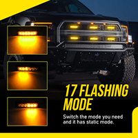 6-LED 6W 17-Mode Clignotant Mini Side Marker Light ambre couleur Flush Mount Design Led Stroboscope Lumières pour Camions Voitures Véhicules
