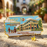 Aimants de réfrigérateur personnalisés par le fabricant, plaqués or, souvenir du 30e anniversaire de l'école, aimants en émail pour réfrigérateur