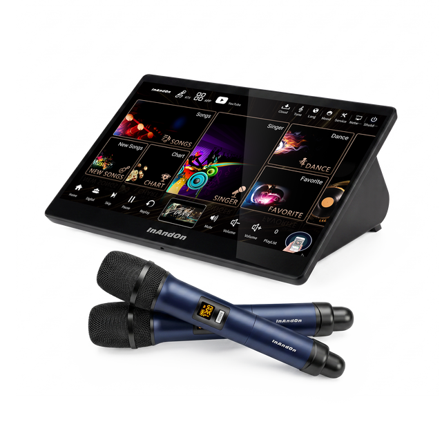KD9MAX 5in1 1TB 15.6 Inch Touch Screen Karaoke Machine  Wireless Microphones Karaoke System OEM ODM