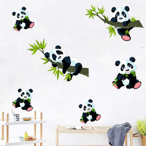 Mignon <span class=keywords><strong>panda</strong></span> bambou dessin animé <span class=keywords><strong>stickers</strong></span> <span class=keywords><strong>muraux</strong></span> décoration papier peint autocollants auto-adhésifs peinture pour enfants Wall Art décor à la maison - Product Image 3
