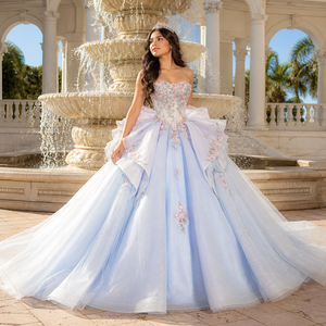1544 Beautiful Strapless Empire Ball Gown Quinceanera <b>Dresses</b> With Corset - Product Image 1