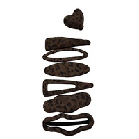 Pince à cheveux coréenne en cristal imprimé léopard pour franges latérales – Cadeau délicat et sophistiqué
