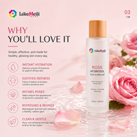 Tonique à l'hydrolat de rose 120ml, eau florale de Rosa Damascena, sans alcool, hydratant, apaisant, rafraîchissant, brume pour le visage pour tous types de peaux