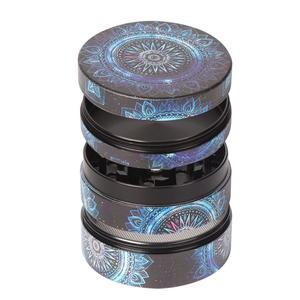 40mm 50mm 55mm 63mm Full Printing 4 Layers Zinc Alloy Metal Classic <b>Herb</b> <b>Grinder</b> Model 007 Wholesale Dry Tobacco Crusher Spice - Product Image 4
