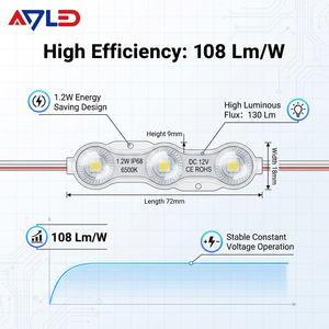 Module LED de marque 12V SMD 2835 à haut rendement lumineux, étanche, modules LED injectés pour boîtes lumineuses publicitaires extérieures - Product Image 3