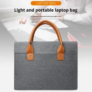 Nuevo estilo de moda y ligero bolso para <span class=keywords><strong>ordenador</strong></span> portátil de <span class=keywords><strong>15</strong></span>,<span class=keywords><strong>6</strong></span> pulgadas para hombres, maletín de negocios simple y elegante, impermeable. - Product Image 2