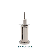 Kits de suspension pour luminaires suspendus personnalisés OEM, fixation au plafond, pince de serrage pour câble métallique en cuivre et laiton, direct usine
