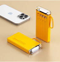 Batterie externe Lighthouse avec câble intégré 20 000 mAh, chargeur portable haute capacité, lampe torche LED, sangle auto-agrippante [Plastique]