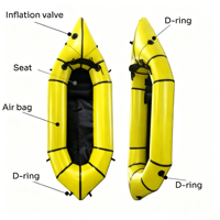 Packraft en PVC/TPU Kaokapalll pour l'aventure en rivière, eaux calmes et rapides