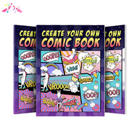 Services d'impression personnalisée en gros de livres brochés, livres de croquis à couverture souple avec reliure verticale et de livres de bandes dessinées vierges avec de nombreux modèles