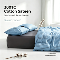 Ensemble de literie moderne en coton biologique écologique respirant pour lit queen size, comprenant draps, taies d'oreiller et housse de couette