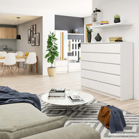 Commode d'usine en bois massif de mélamine pour chambre à coucher blanc nouveau Design moderne chine 10 stockage