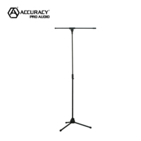Support de microphone professionnel robuste réglable Accuracy Pro Audio MS145 avec base trépied