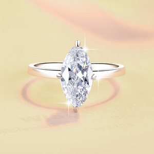 Bague œil de cheval en argent S925 personnalisée en gros, plaquée or 18 carats, pour bijoux de mariage et de fête pour femmes - Product Image 3