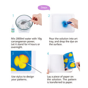 Marmorierung Paint Art Kit für Kinder Kunst-und Bastel spielzeug für Kinder Zeichnung sset 6 Farben - Product Image 3