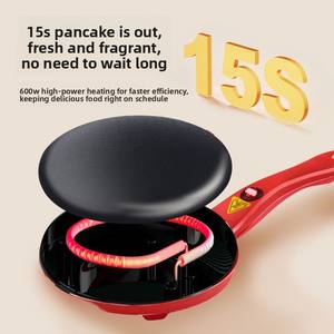 <span class=keywords><strong>Crêpière</strong></span> et appareil à pancakes électrique portable de 8 pouces pour la maison avec plaques, fouet à œufs et spatule <span class=keywords><strong>en</strong></span> silicone - Product Image 3