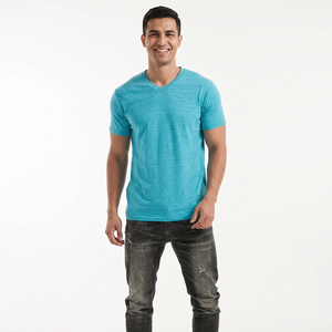 T-shirts pour hommes de bonne qualité, été, anti-rétrécissement, coupe ajustée, manches courtes, prix le plus bas, t-shirts pour hommes à col en V pour un usage décontracté - Product Image 1