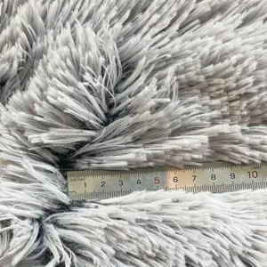 Gradiente pv velluto peluche tessuto con stampa posteriore gratta e vinci a pelo lungo tessuto per la casa tappeto tessile cuccia